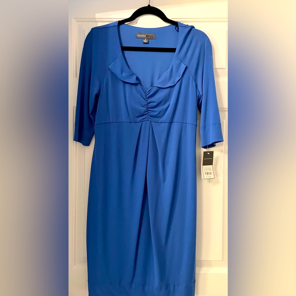NWT NEW - DONNA RICCO NEW YORK Ruffle Front Dress - Size 8
